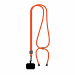 Lanyard ajustável de poliéster para o telemóvel personalização total cor vermelho-escuro sétima vista