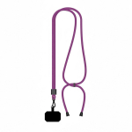 Lanyard ajustável de poliéster para o telemóvel personalização total cor roxo sétima vista