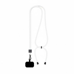 Lanyard ajustável rPET bicolor para o telemóvel personalização total cor branco sétima vista