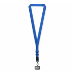 Porta-telemóvel de fita tiracolo tecido ajustável personalização total cor azul vista principal
