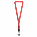 Porta-telemóvel de fita tiracolo tecido ajustável personalização total cor vermelho sétima vista