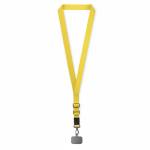Porta-telemóvel de fita tiracolo tecido ajustável personalização total cor amarelo sétima vista