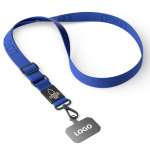 Porta-telemóvel de fita tiracolo tecido ajustável personalização total cor azul real