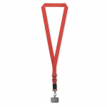 Porta-telemóvel de fita tiracolo tecido ajustável personalização total cor vermelho-escuro sétima vista