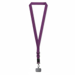 Porta-telemóvel de fita tiracolo tecido ajustável personalização total cor roxo sétima vista