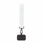 Lanyard de pulso telemóvel, placa personalizável, personalização total cor branco sétima vista