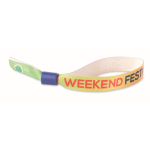Pulseira de rPET com várias opções de fecho personalização total