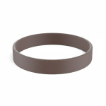Pulseira de silicone para eventos 100% personalizável feita a medida cor castanho sétima vista