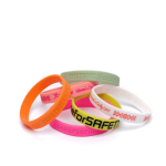 Pulseira de silicone para eventos 100% personalizável feita a medida cor branco oitava vista