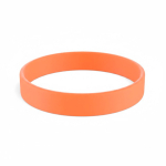 Pulseira de silicone para eventos 100% personalizável feita a medida cor cor-de-laranja sétima vista
