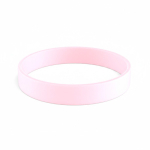 Pulseira de silicone para eventos 100% personalizável feita a medida cor cor-de-rosa claro sétima vista