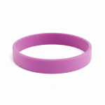 Pulseira de silicone para eventos 100% personalizável feita a medida cor lilás sétima vista
