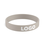 Pulseira de silicone para eventos 100% personalizável feita a medida cor cinzento topo