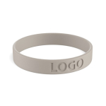 Pulseira de silicone para eventos 100% personalizável feita a medida cor cinzento topo