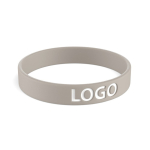 Pulseira de silicone para eventos 100% personalizável feita a medida cor cinzento topo