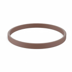 Pulseira fina silicone para eventos 100% personalizável feita a medida cor castanho sétima vista
