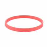Pulseira fina silicone para eventos 100% personalizável feita a medida cor vermelho sétima vista