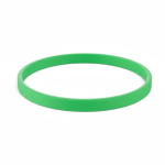 Pulseira fina silicone para eventos 100% personalizável feita a medida cor verde sétima vista
