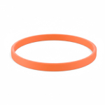 Pulseira fina silicone para eventos 100% personalizável feita a medida cor cor-de-laranja sétima vista