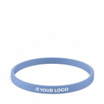 Pulseira fina silicone para eventos 100% personalizável feita a medida cor azul riviera vista principal