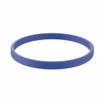 Pulseira fina silicone para eventos 100% personalizável feita a medida cor azul elétrico sétima vista