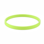 Pulseira fina silicone para eventos 100% personalizável feita a medida cor verde-lima sétima vista