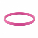 Pulseira fina silicone para eventos 100% personalizável feita a medida cor fúcsia fluorescente sétima vista