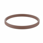 Pulseira fina silicone para eventos 100% personalizável feita a medida cor castanho escuro sétima vista