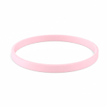 Pulseira fina silicone para eventos 100% personalizável feita a medida cor cor-de-rosa claro sétima vista