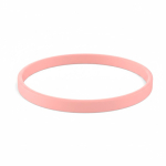 Pulseira fina silicone para eventos 100% personalizável feita a medida cor coral sétima vista