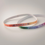 Fita de cabelo desportiva de silicone texturizado personalização total cor branco