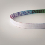 Fita de cabelo desportiva de silicone texturizado personalização total cor branco quinta vista