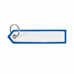 Porta-chaves forma de etiqueta ponta triangular personalização total cor azul sétima vista