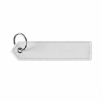 Porta-chaves forma de etiqueta ponta triangular personalização total cor branco sétima vista