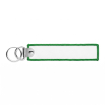 Porta-chaves de poliéster bordado com anel duplo personalização total cor verde sétima vista