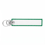 Porta-chaves de poliéster bordado com anel duplo personalização total cor verde garrafa sétima vista