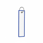 Etiqueta de poliéster com anel para porta-chaves personalização total cor azul elétrico sétima vista