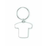 Porta-chaves ferro em forma de t-shirt desportiva personalização total cor branco sétima vista