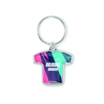 Porta-chaves ferro em forma de t-shirt desportiva personalização total cor branco