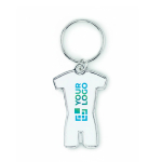 Porta-chaves ferro forma de equipamento ciclismo personalização total cor branco vista principal
