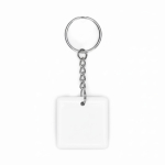 Porta-chaves quadrado PVC com NFC pré-programado personalização total cor branco sétima vista