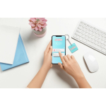 Porta-chaves quadrado PVC com NFC pré-programado personalização total cor branco
