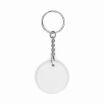 Porta-chaves circular PVC com NFC pré-programado personalização total cor branco sétima vista