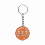 Porta-chaves circular PVC com NFC pré-programado personalização total cor branco