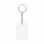 Porta-chaves retangular PVC com NFC pré-programado personalização total cor branco sétima vista