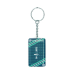 Porta-chaves retangular PVC com NFC pré-programado personalização total cor branco