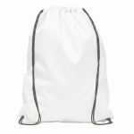 Mochila de cordão preto de rPET personalização total cor branco sétima vista