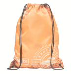 Mochila de cordão preto de rPET personalização total cor branco