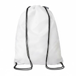 Mochila de cordão de rPET em tamanho grande personalização total cor branco sétima vista