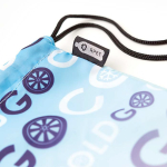 Mochila de cordão de rPET em tamanho grande personalização total cor branco quinta vista